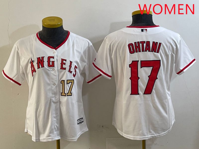 Women Los Angeles Angels #17 Ohtani White Game 2025 Nike MLB Jersey style 2->women mlb jersey->Women Jersey